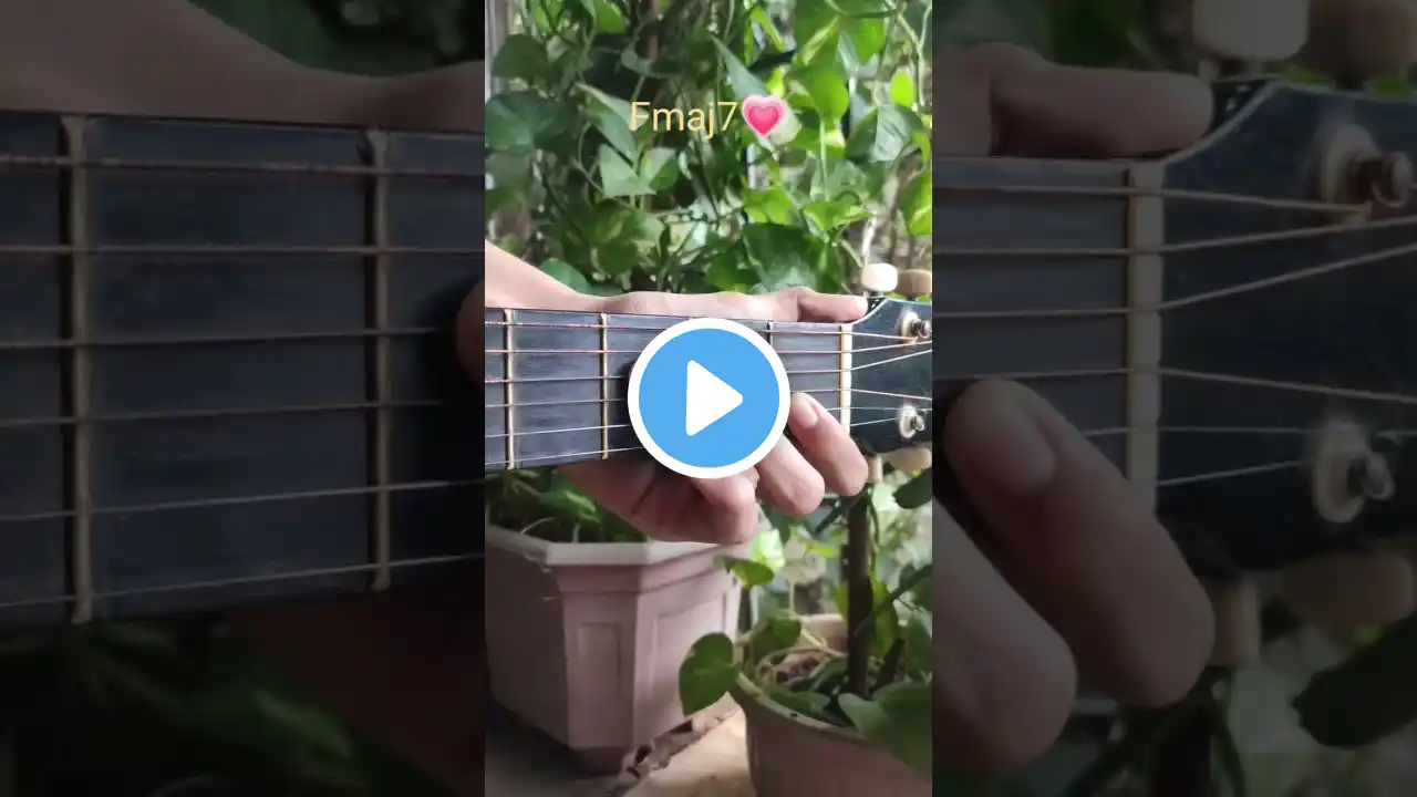 Play Fmaj7 Chord on Guitar Easily ๐๐ธ๐ #guitarlesson #shorts