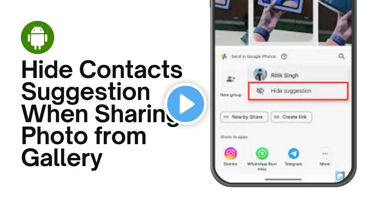How to Hide Contacts Suggestion When Sharing Photo from Gallery