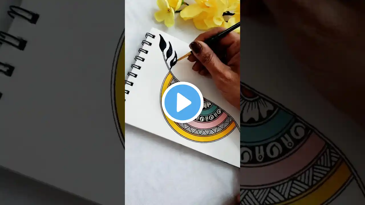 Draw an easy mandala with me🎨🖌️#shorts #boho #art #mandala #shortsfeed #viral  #trendingshorts #diy