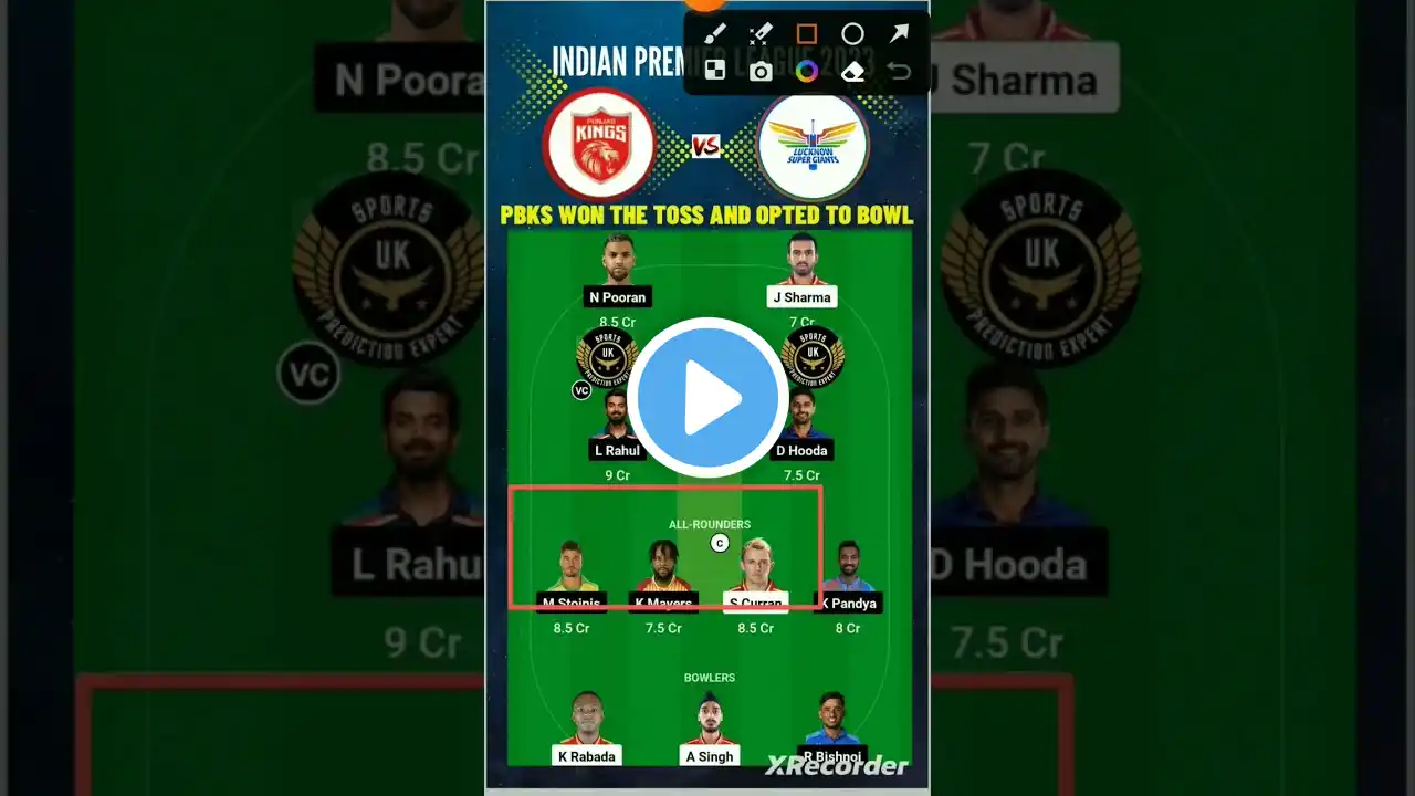 PBKS vs LSG M#38😜IPL 2023-Detailed Analysis-Dream 11Team-Fantasy Tips-DreamTeam #viral #yt #trending