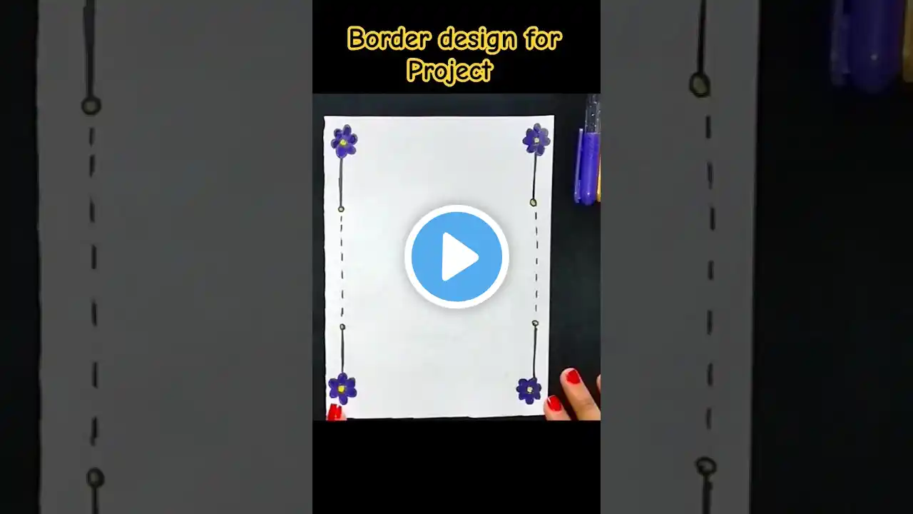 Border design for project 🤗|Border design for student📝#shorts #borderdesign #project #viral #art