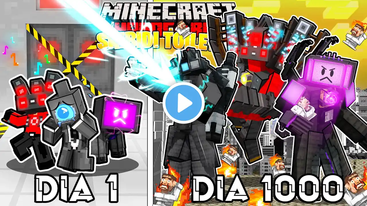 đĽSOBREVIVĂ 1000 DĂAS como SKIBIDI TOILET TITĂN en Minecraft HARDCORE! - Misaki Gamer
