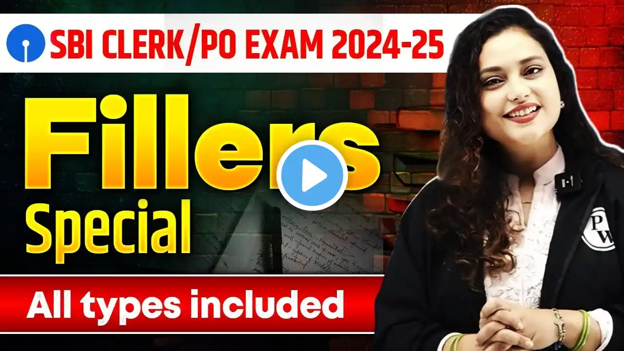 SBI Clerk / PO English Preparation 2025 | Fillers for Bank Exam | by Rupam Ma'am