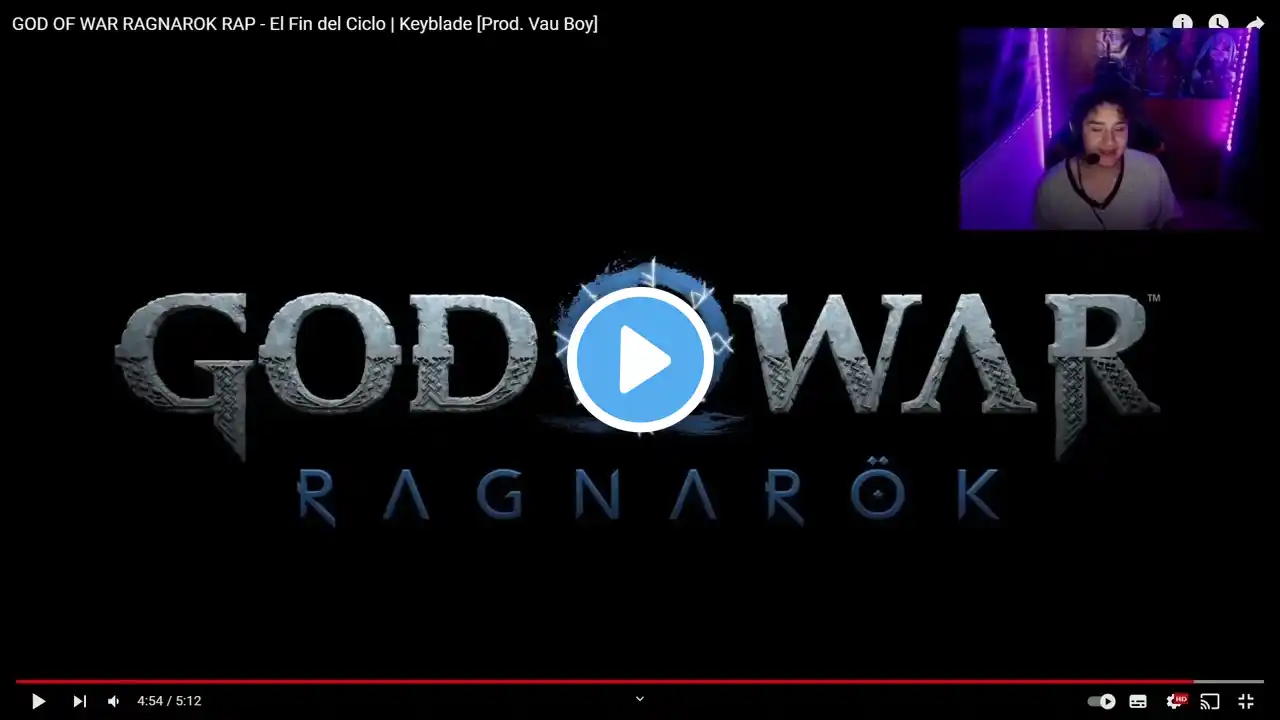 Reacción  GOD OF WAR RAGNAROK RAP - El Fin del Ciclo | Keyblade