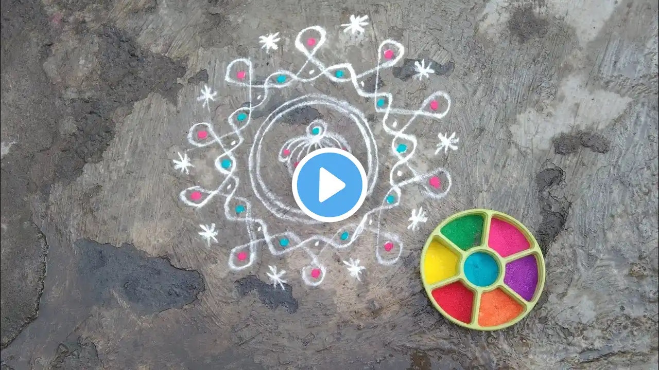 होळी स्पेशल ५ सुंदर रांगोळ्या | Holi rangoli | Holi special 5 rangoli