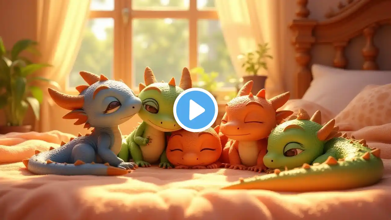 5 Little Dragons Jumping on the Bed | kids | song | Nursery | Rhymes @Creative Kids-m8m