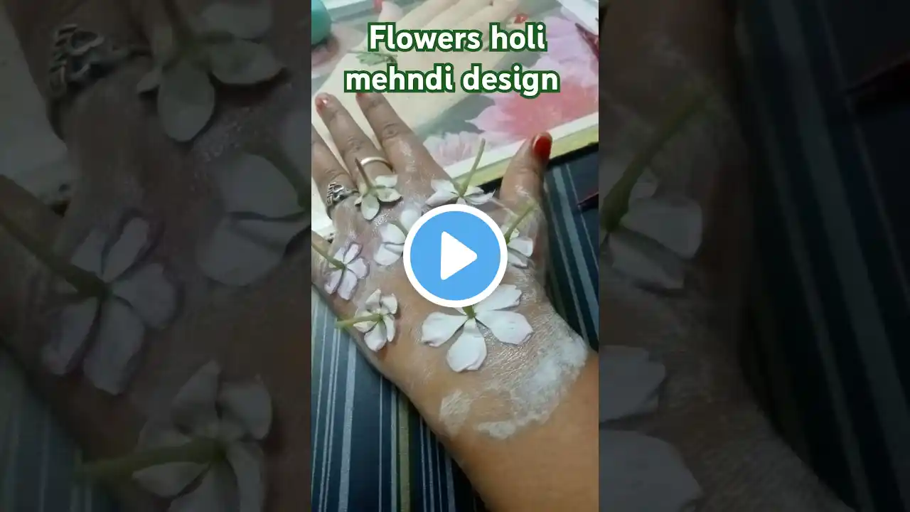 Flowers Holi mehndi design special #mehndi #henna #youtubeshorts #trending #shorts #holi #simple