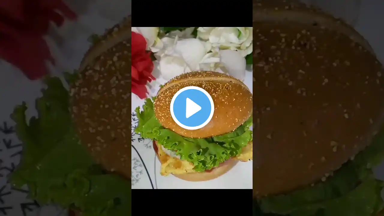 Street Style Anda Shami Burger Recipe| Burger Recipe At Home| Shami Burger Banany Ka Tarika#ytshorts