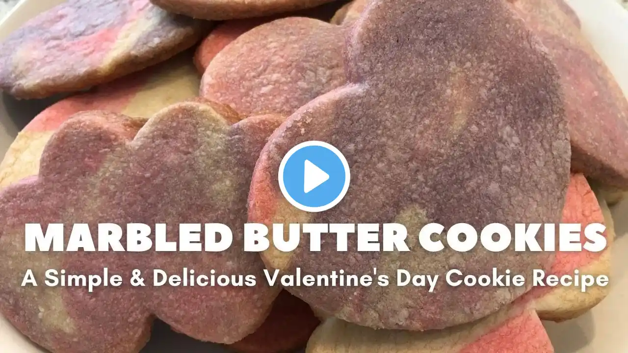 Valentine's Day Marbled Butter Cookies | Simple & Delicious Recipe!