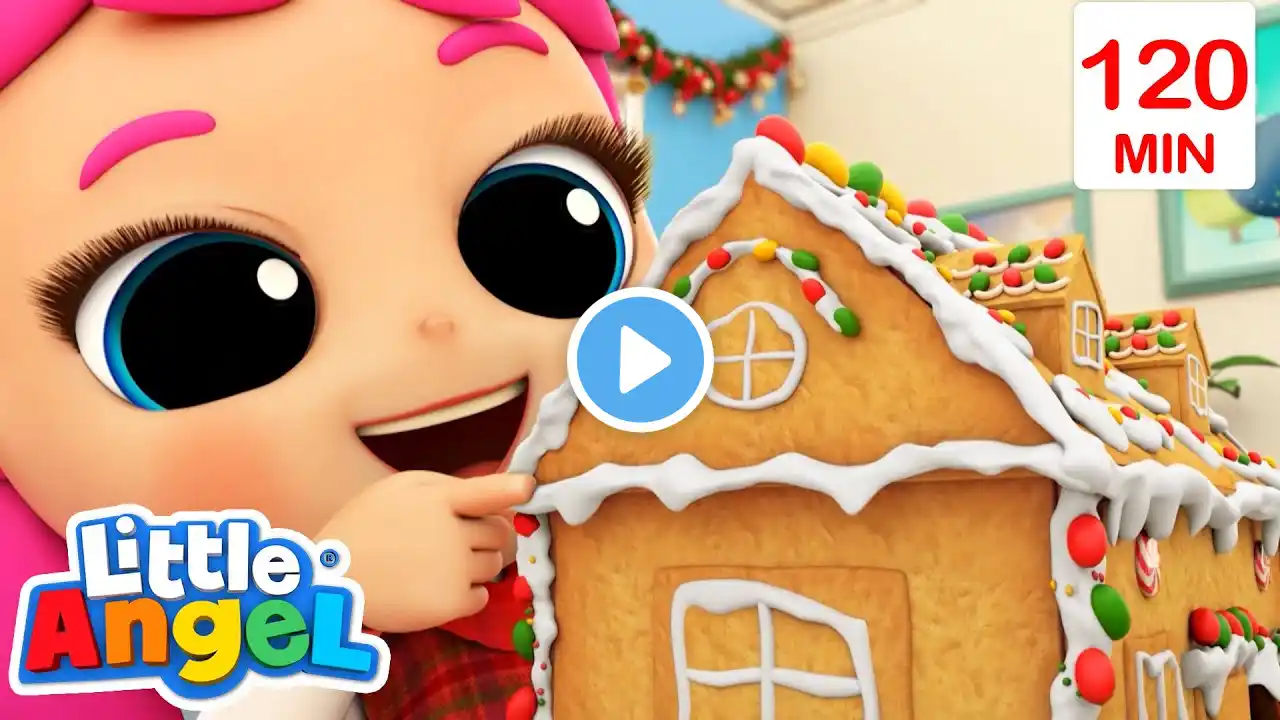 Building A Gingerbread House! | Christmas | @LittleAngel Kids Songs & Nursery Rhymes