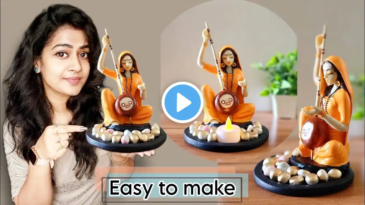 DIY Meera idol in simple way || Home decor craft ideas