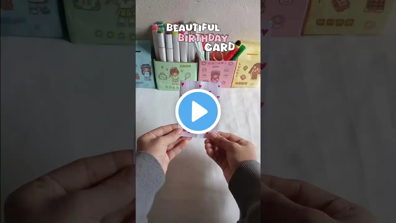 easy aesthetic card ideađź’–#cards #craft #diy #shorts #love