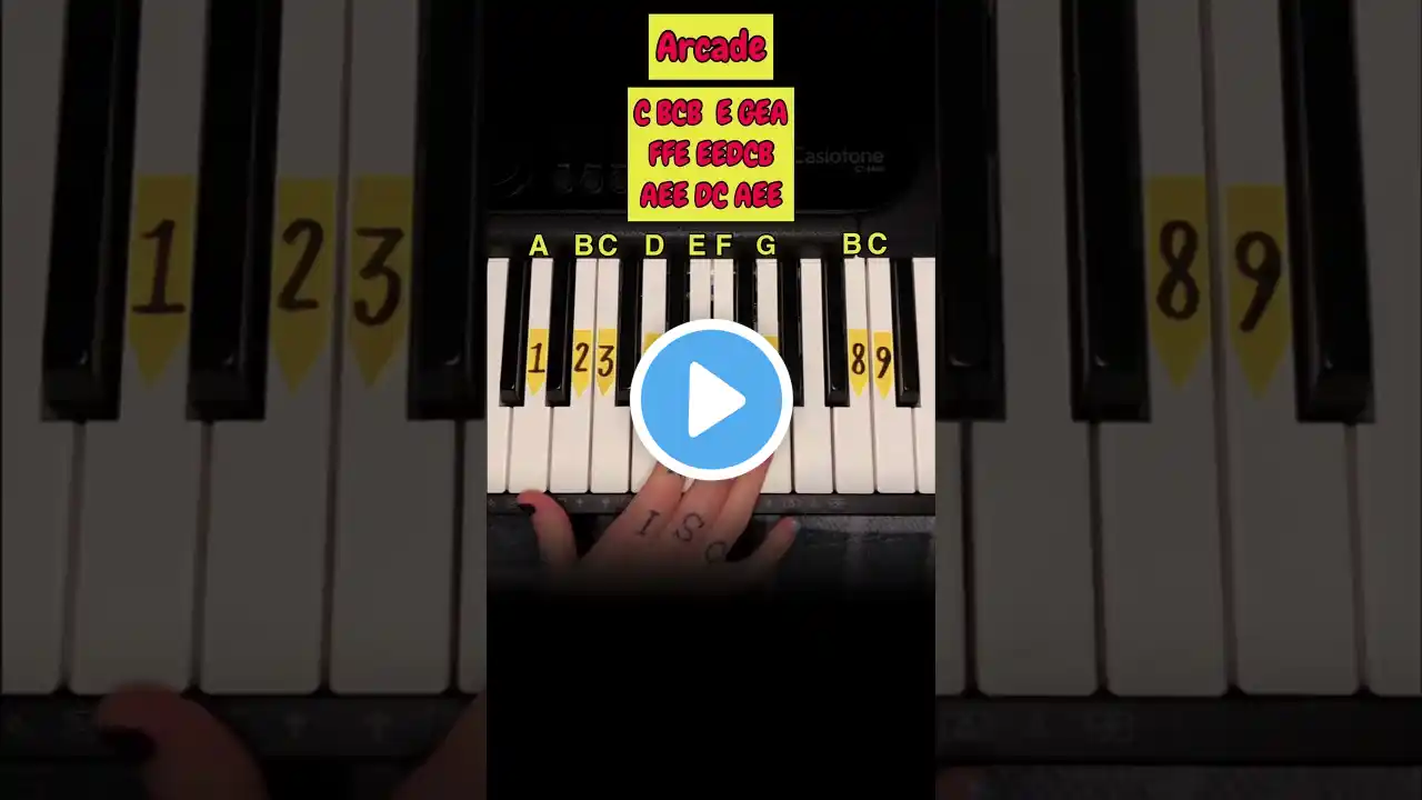 Arcade (notes) ‪@itsduncanlaurence‬ ‪@fletcher‬ #arcade #piano #tutorial #love #song #music #fyp