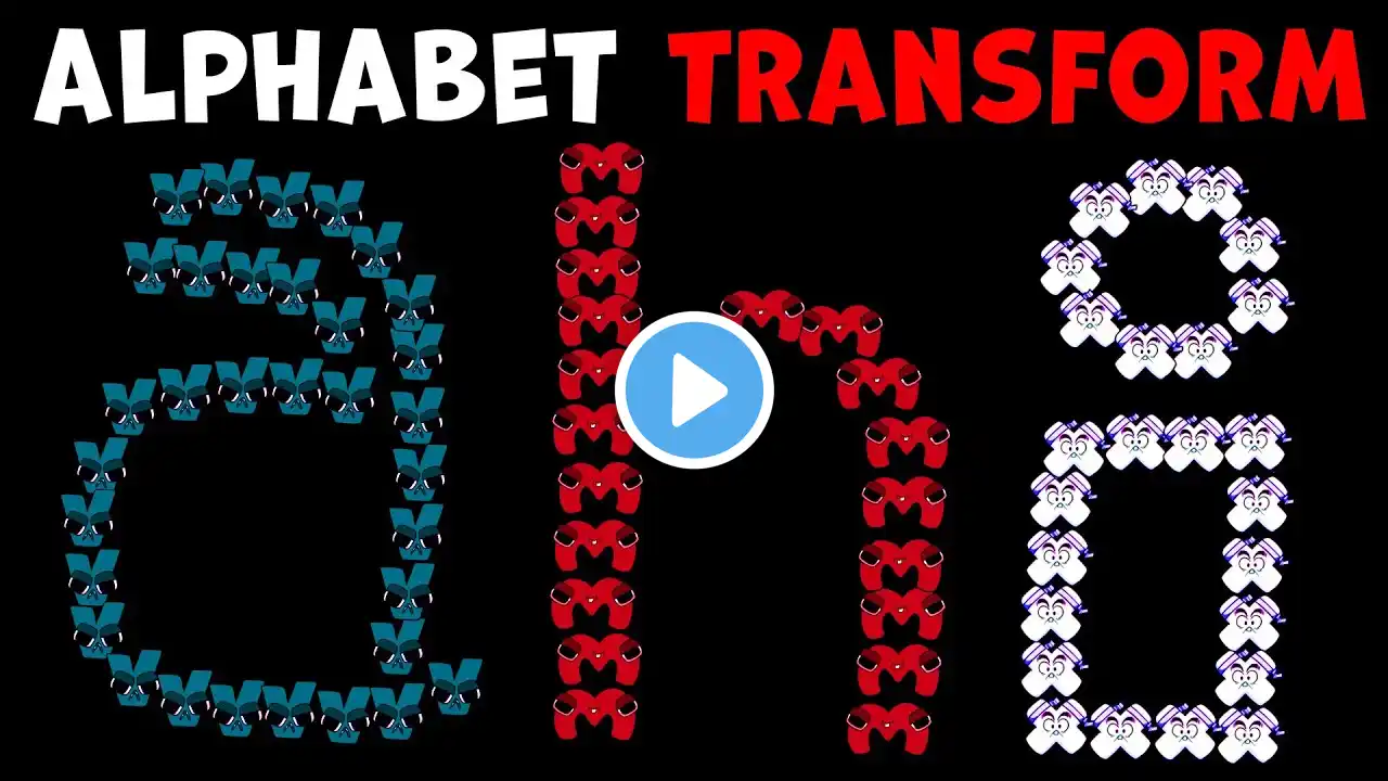 Alphabet Lore Snakes transform Lowercase Letters (A-Z) - part 2