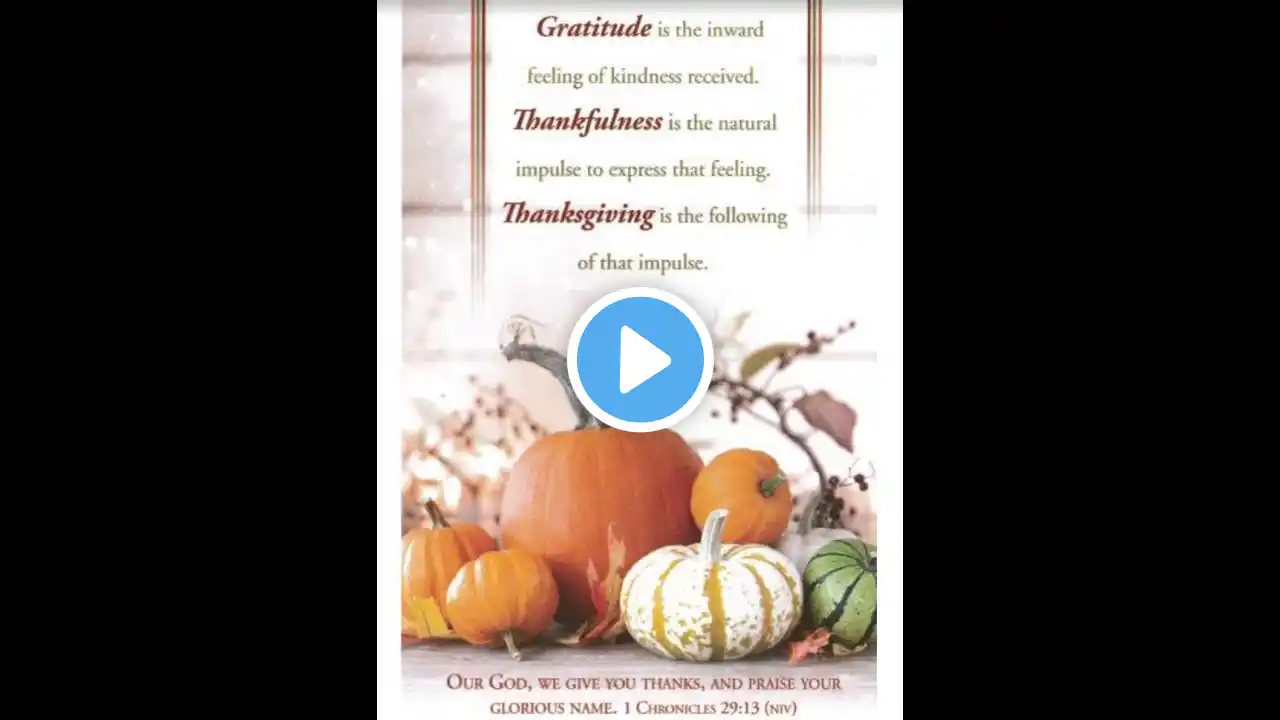 Thanksgiving Day Service November 25, 2021