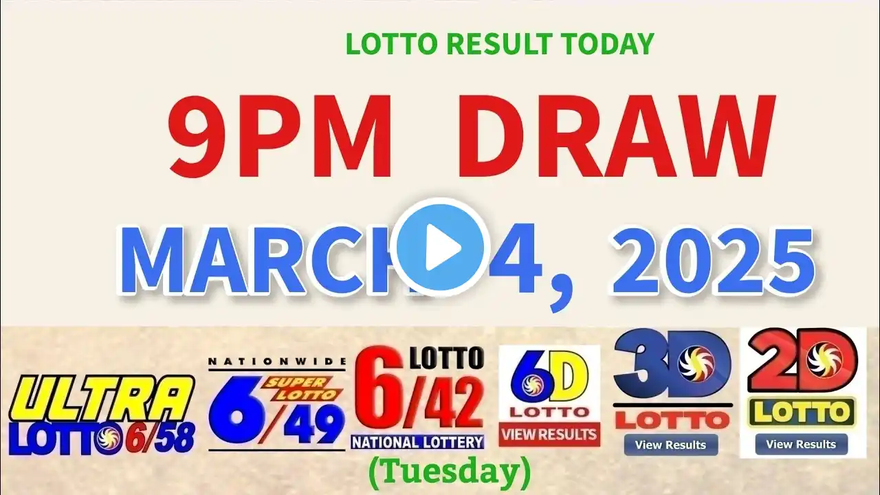 Lotto Result Today 9pm Draw March 4, 2025 Pcso