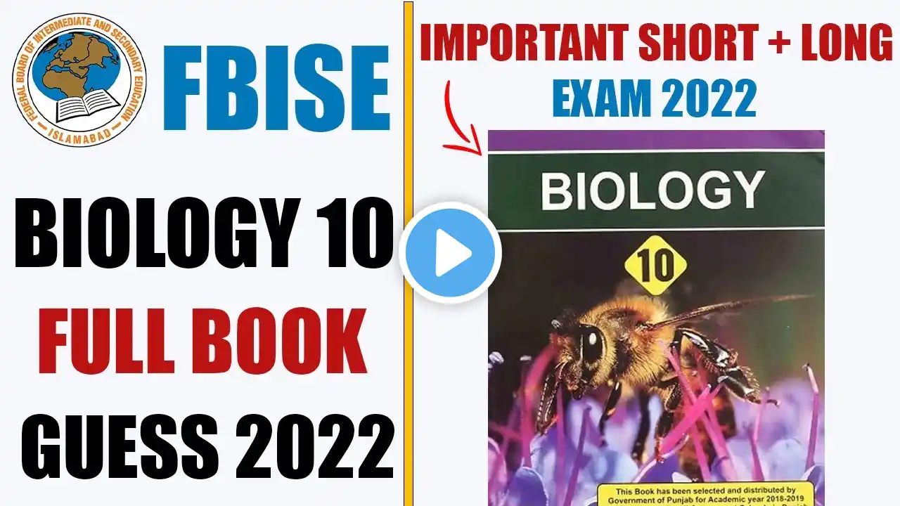 Biology 10 SSC-2 Full Book Guess |Federal Board