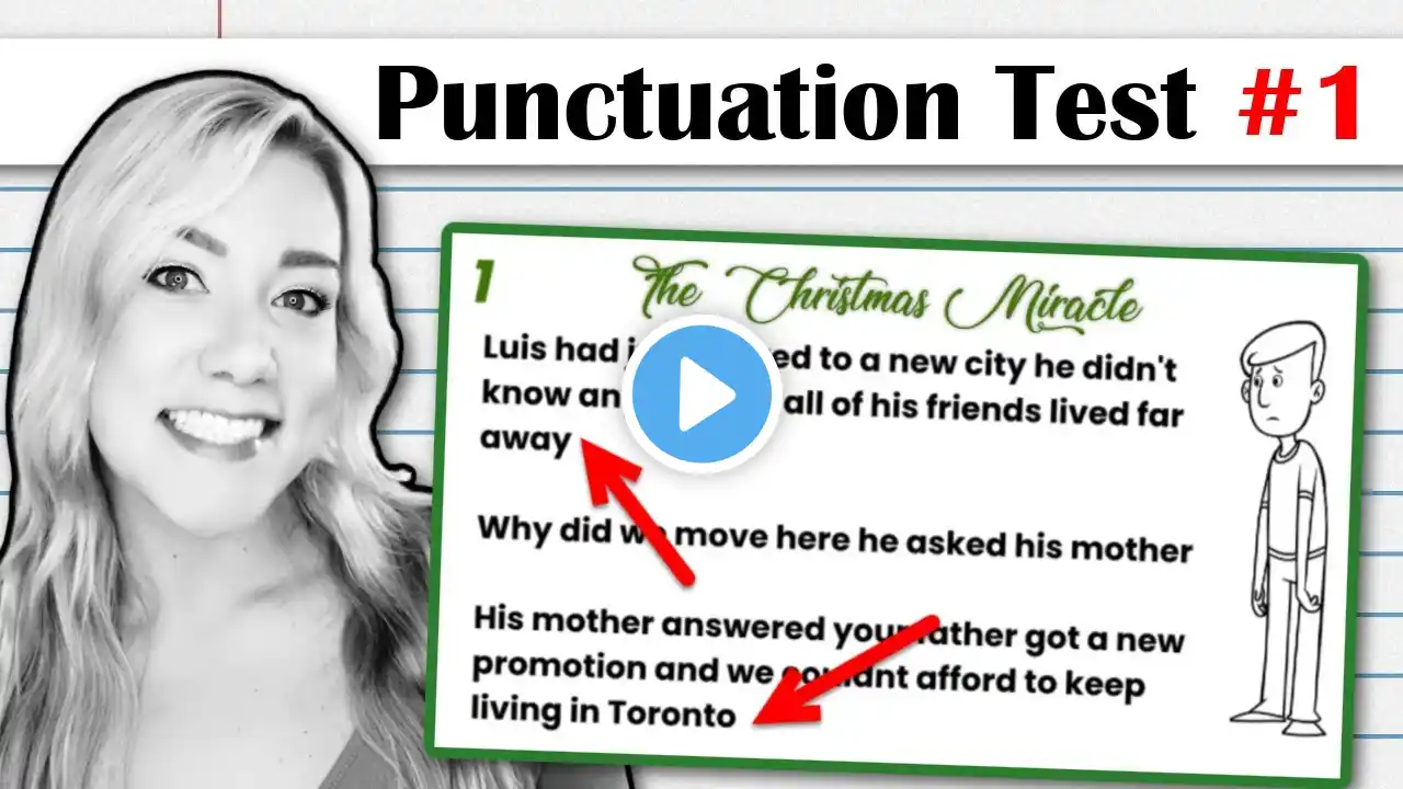 English Punctuation Test #1 | Punctuate the Short Story | Punctuation Quiz