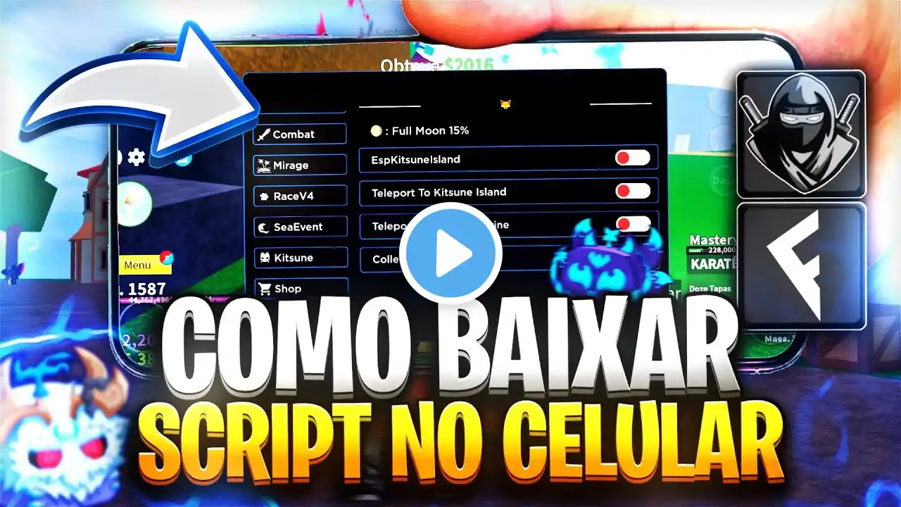 ✅Como Baixar e Colocar SCRIPT no Blox Fruits MOBILE/CELULAR e PC (LINK DIRETO)🔗 - Instalar Executor