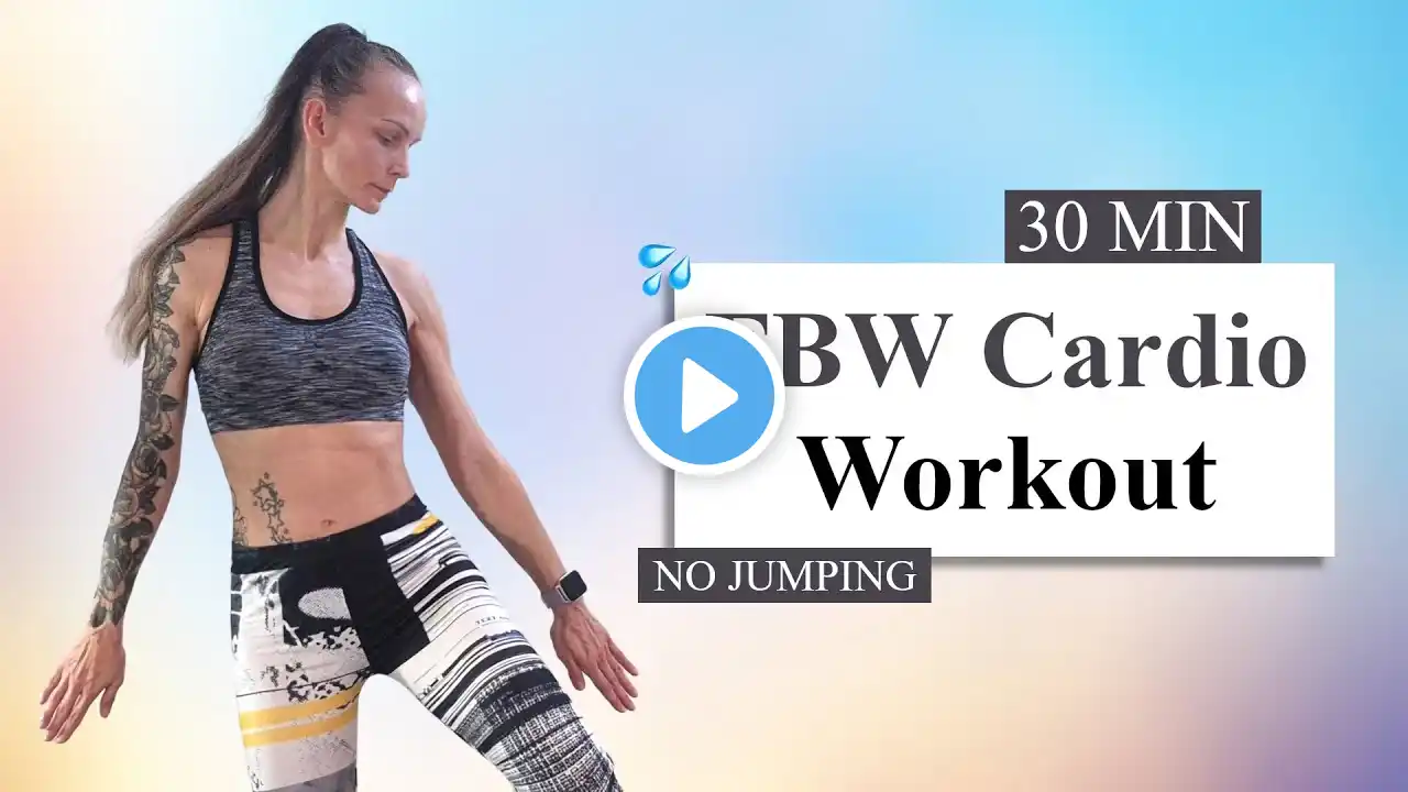 30 MIN ALL STANDING | NO JUMPING FBW CARDIO Workout | Fat Burn | At Home | No Repeat | No Equipment