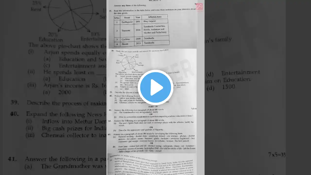 11th Standard English | Public Exam Original Question Paper 2025 | Answer Key | #publicexam2025