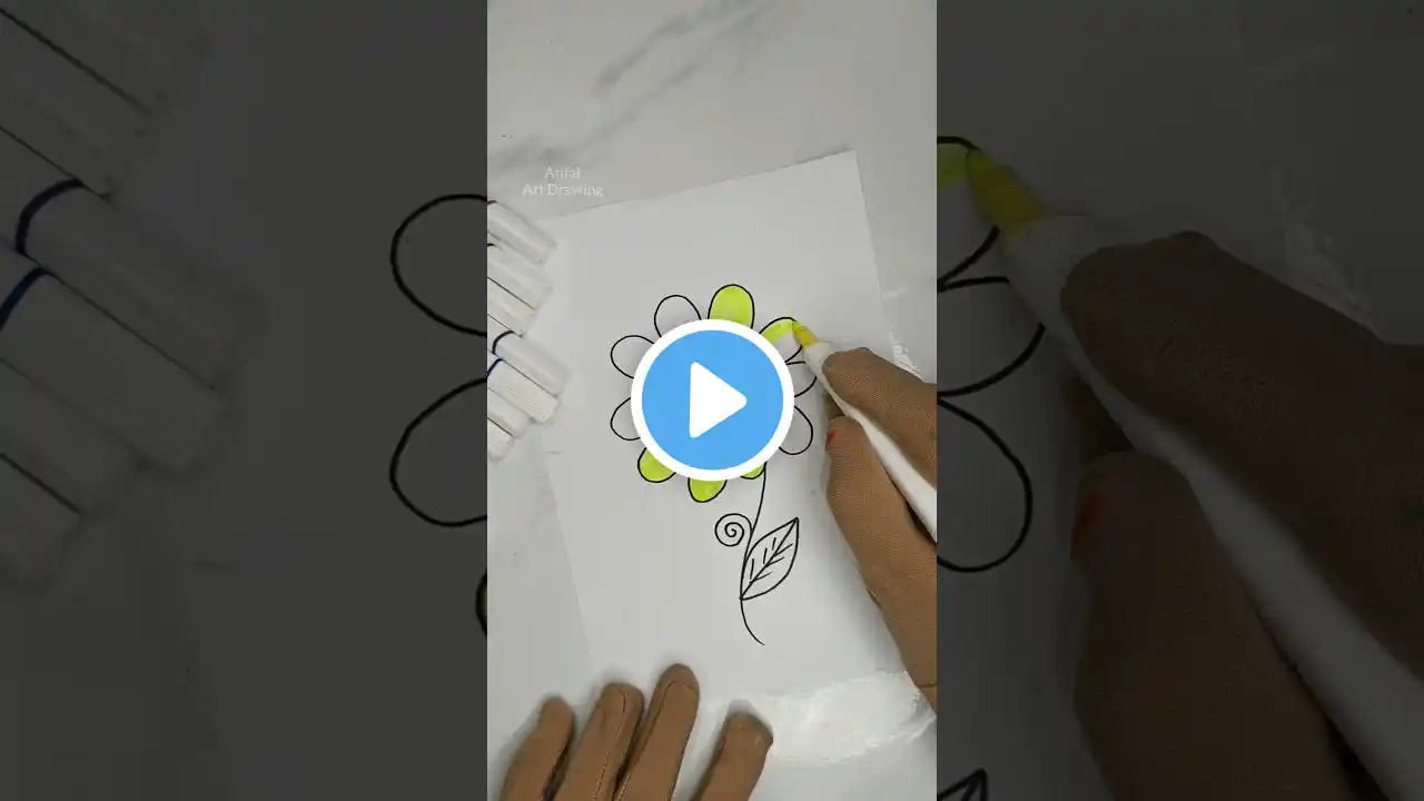 How to draw Flower Coloring Page #tiktok #shortday #tutorial