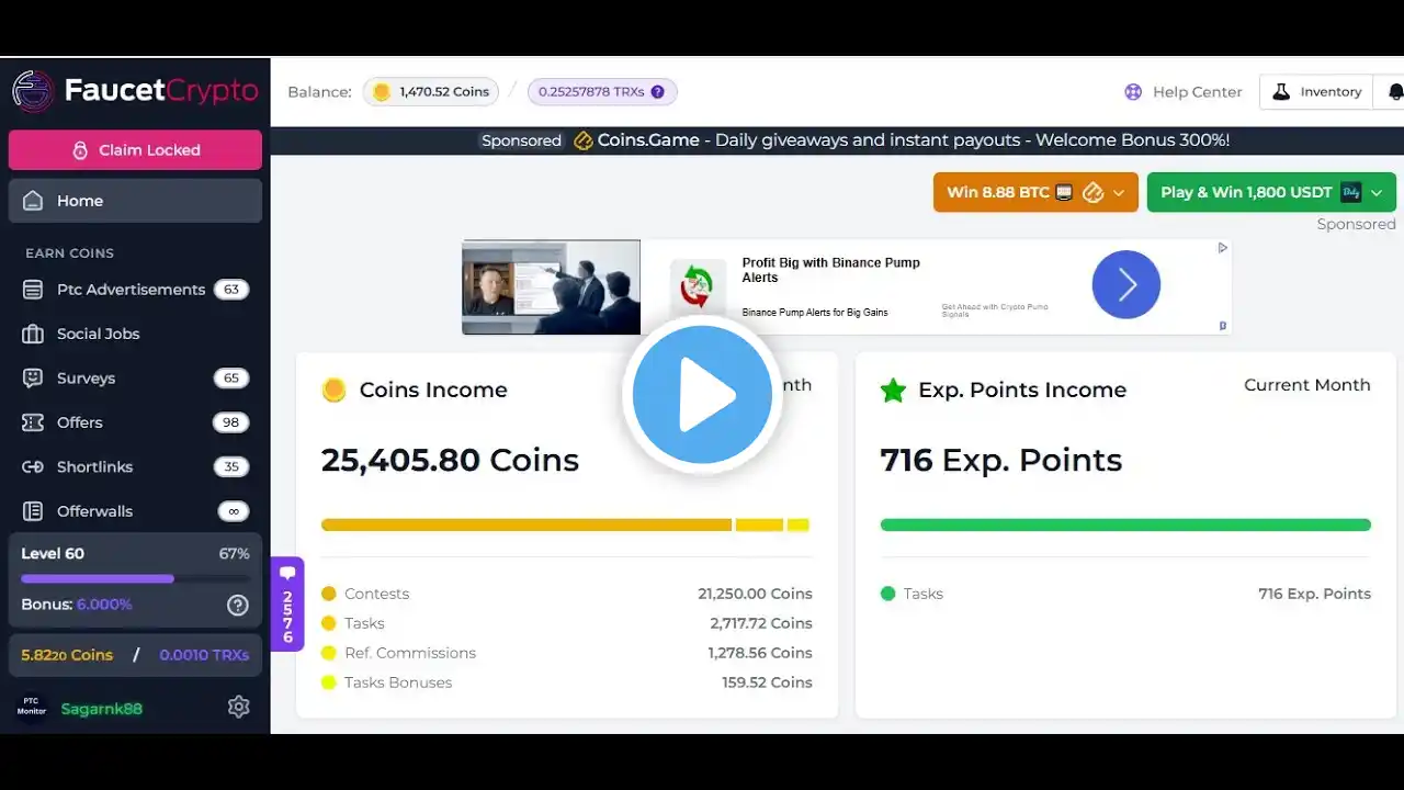 Best BTC earning site | claim free Crypto Faucetpay Withdraw | Live payment to wallet #btc #crypto