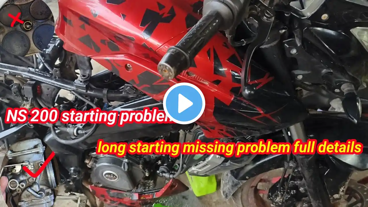 Pulsar NS 200 starting problem solve || how to NS 200 long starting solution