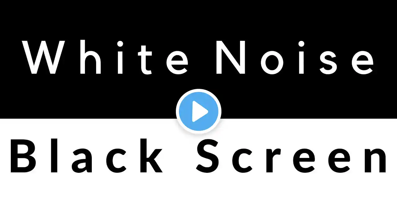 No Ads White Noise Black Screen - 12 Hours for Deep Sleep and Stress Free Relaxation