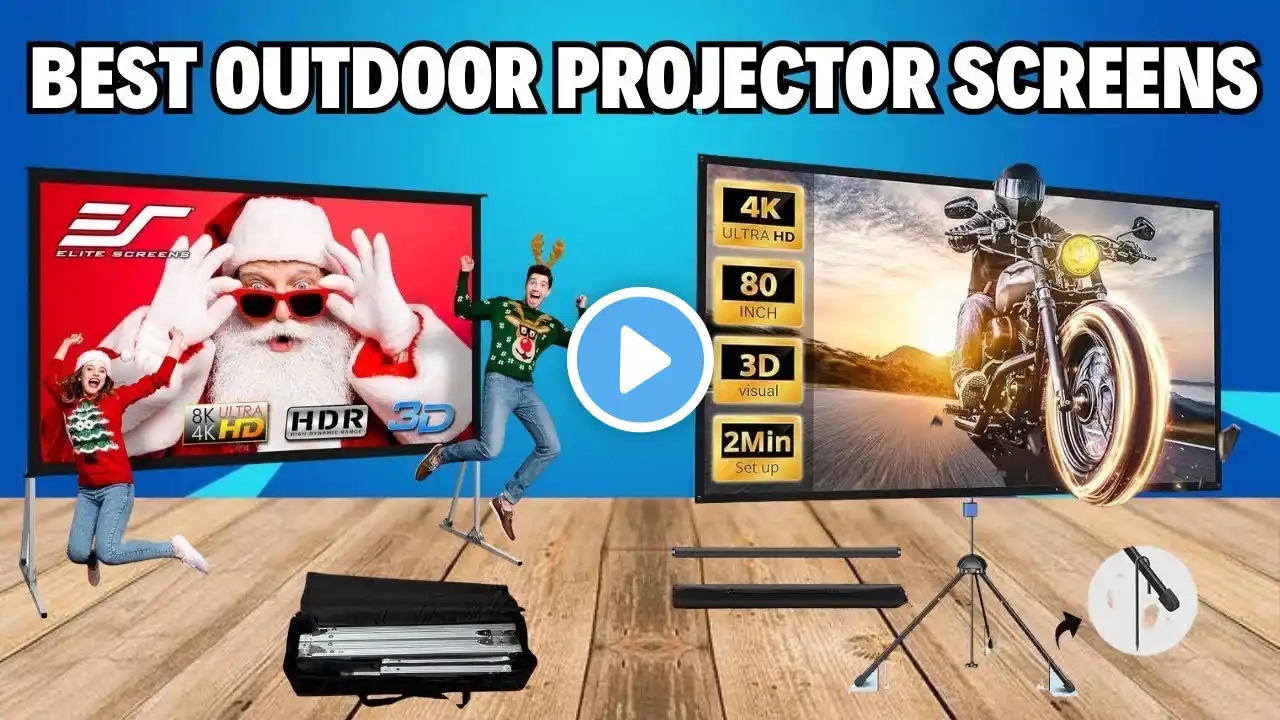 Top 5 Best Outdoor Projector Screens 2025 - Best Outdoor Projector Screens on amazon