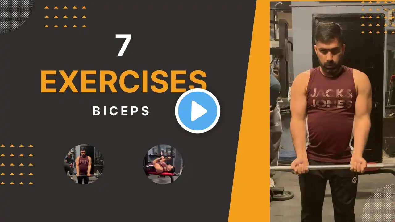 7 Best Biceps Exercises || Biceps workout || #gymworkout #biceps #gym #gymlife #youtube #minivlog