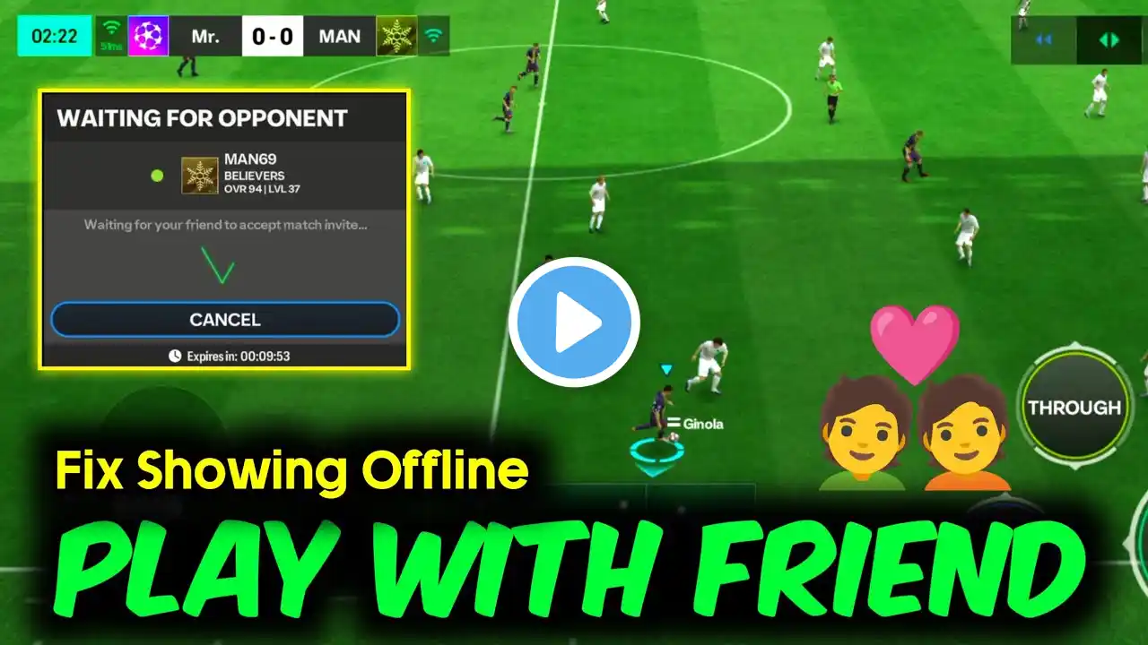 How To Play 1v1 With Friends in FC Mobile 24 | Fix Showing Offline | Mr. Believer