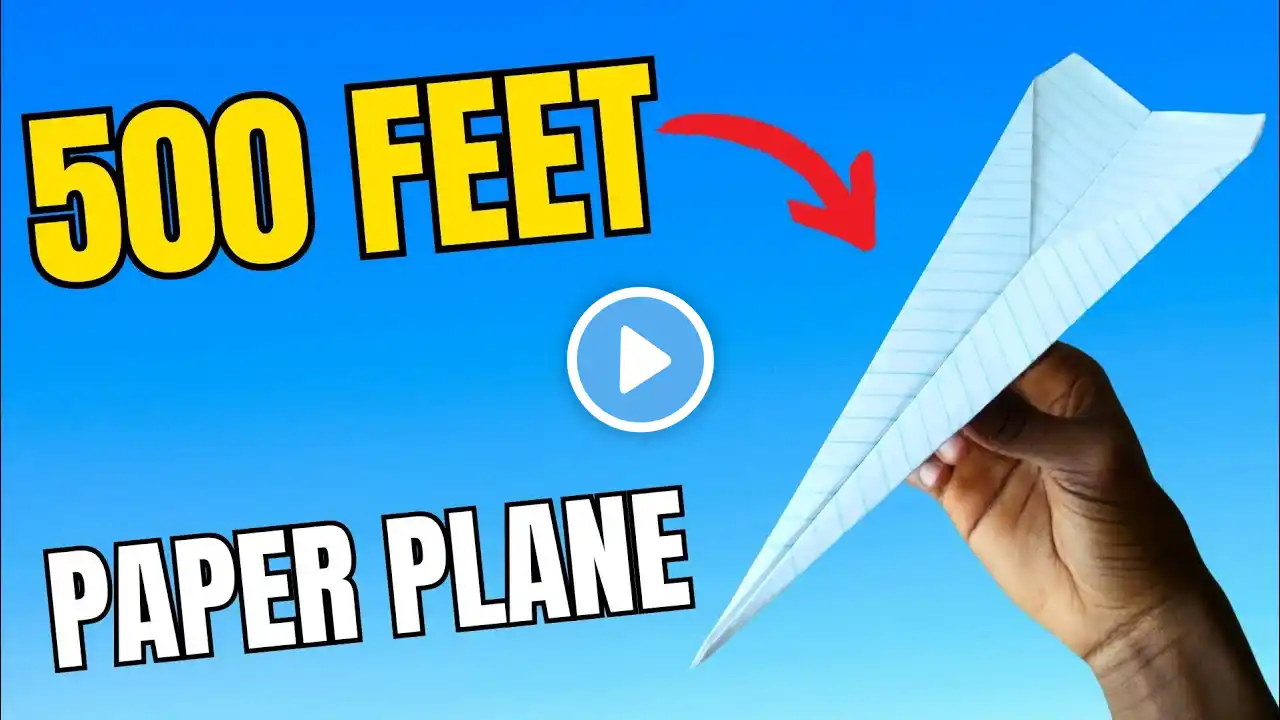 EASY TUTORIAL | ORIGAMI PAPER PLANE THAT FLIES FAR