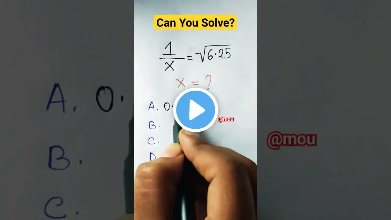 Find The Value Of X| #algebra #olympaid #viral #music #shorts #short #yt #viralvideo #squareroot