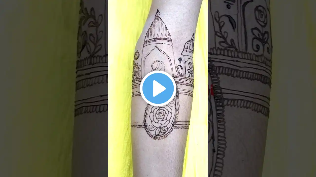 How to draw bridal hand startup mehndi designs with peacock #peacockmehndi #shorts #nutanmehndi