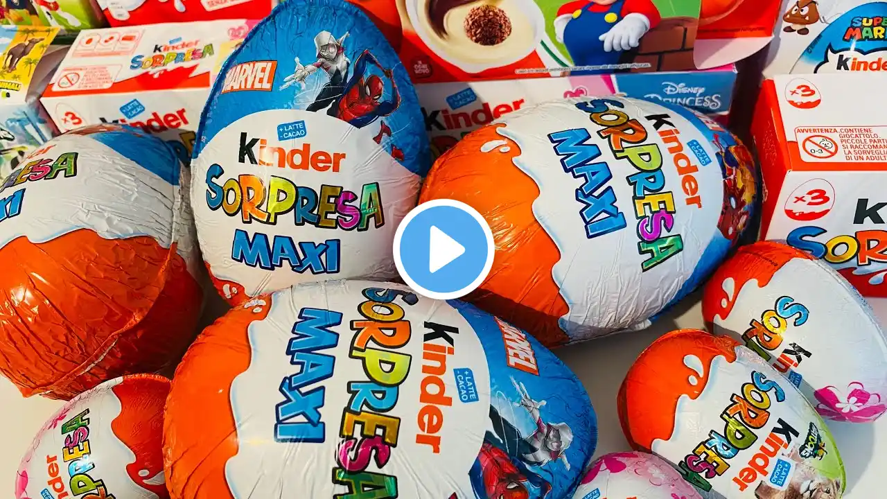 New Collection Compilation Marvel/Barbie Maxi Kinder Surprise ASMR Unboxing