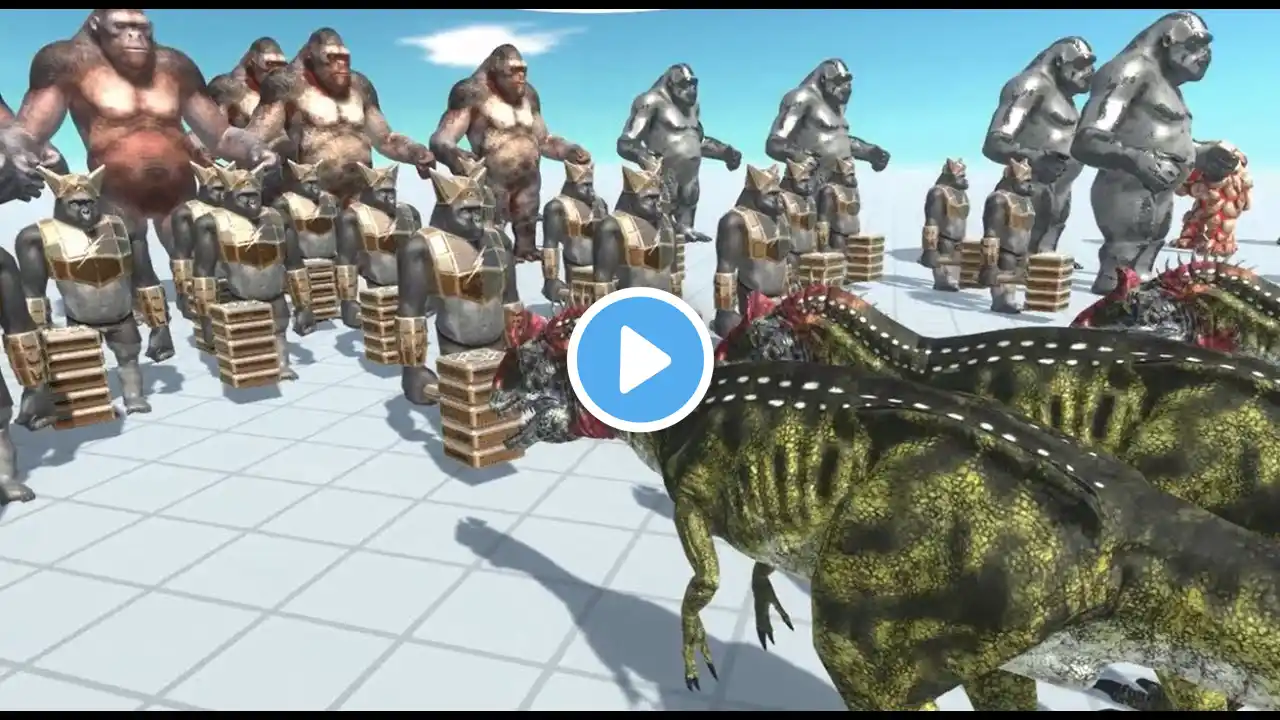 Kong Army Throws Hammer Punches The Enemy Dinosaurs The Toughest 4000 Animal Revolt Battle Simulator