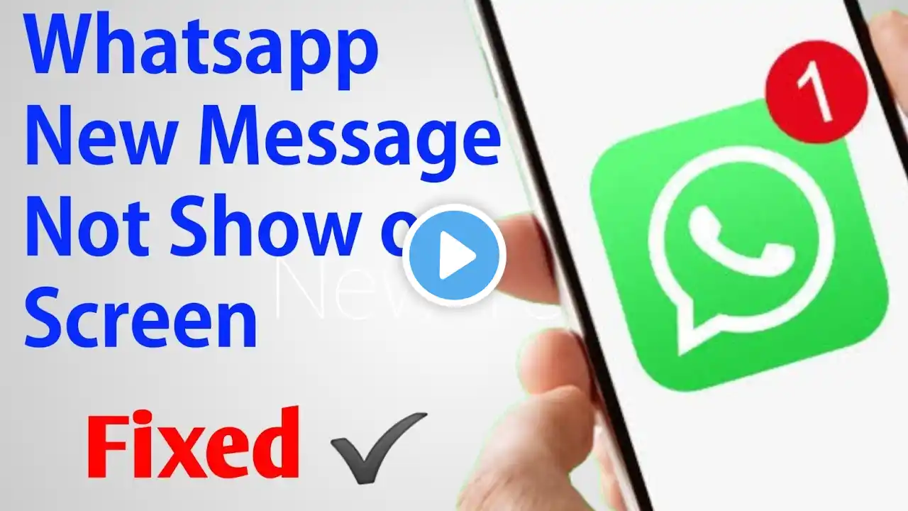 Whatsapp Message ka pata nahin chalta | Whatsapp message not show screen | whatsapp notification