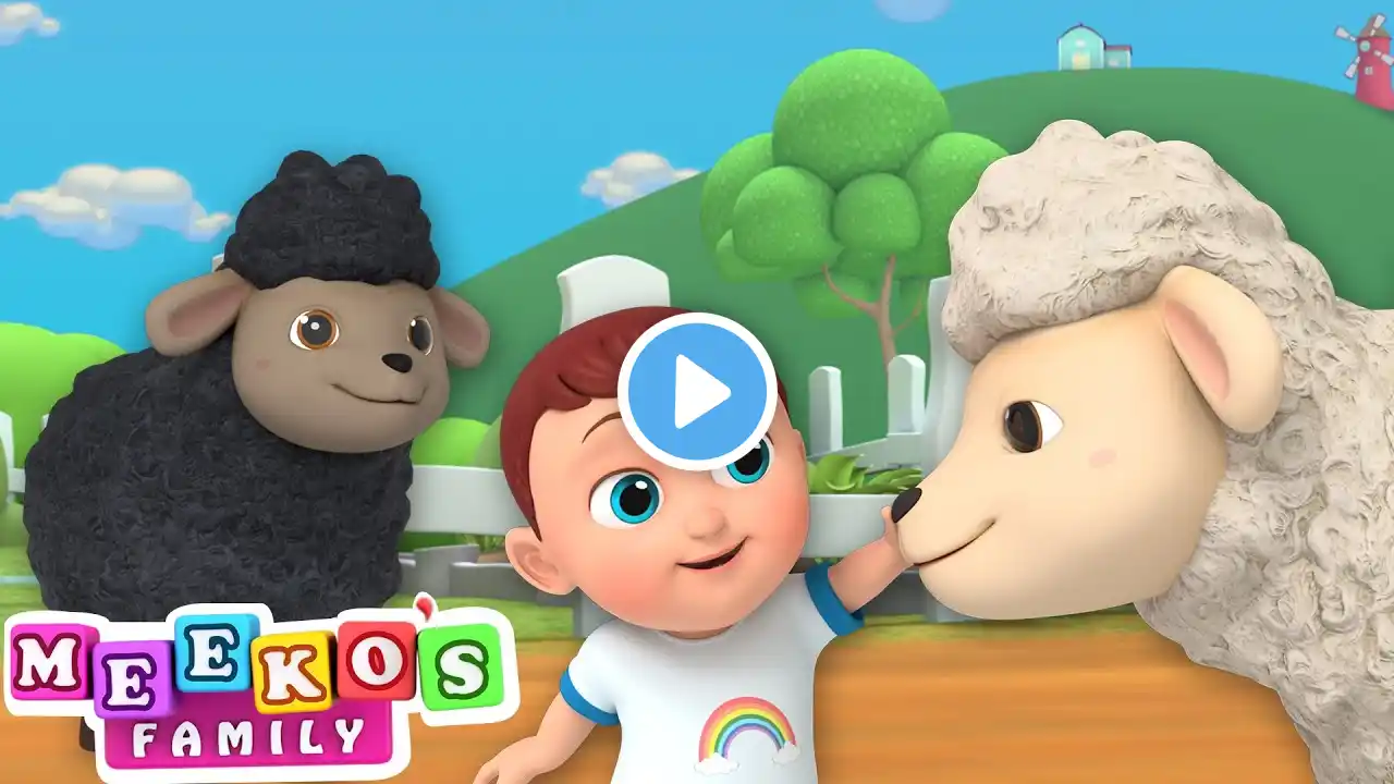 Baa Baa Black Sheep 🐑 + Rhymes For Babies | Meeko's Family