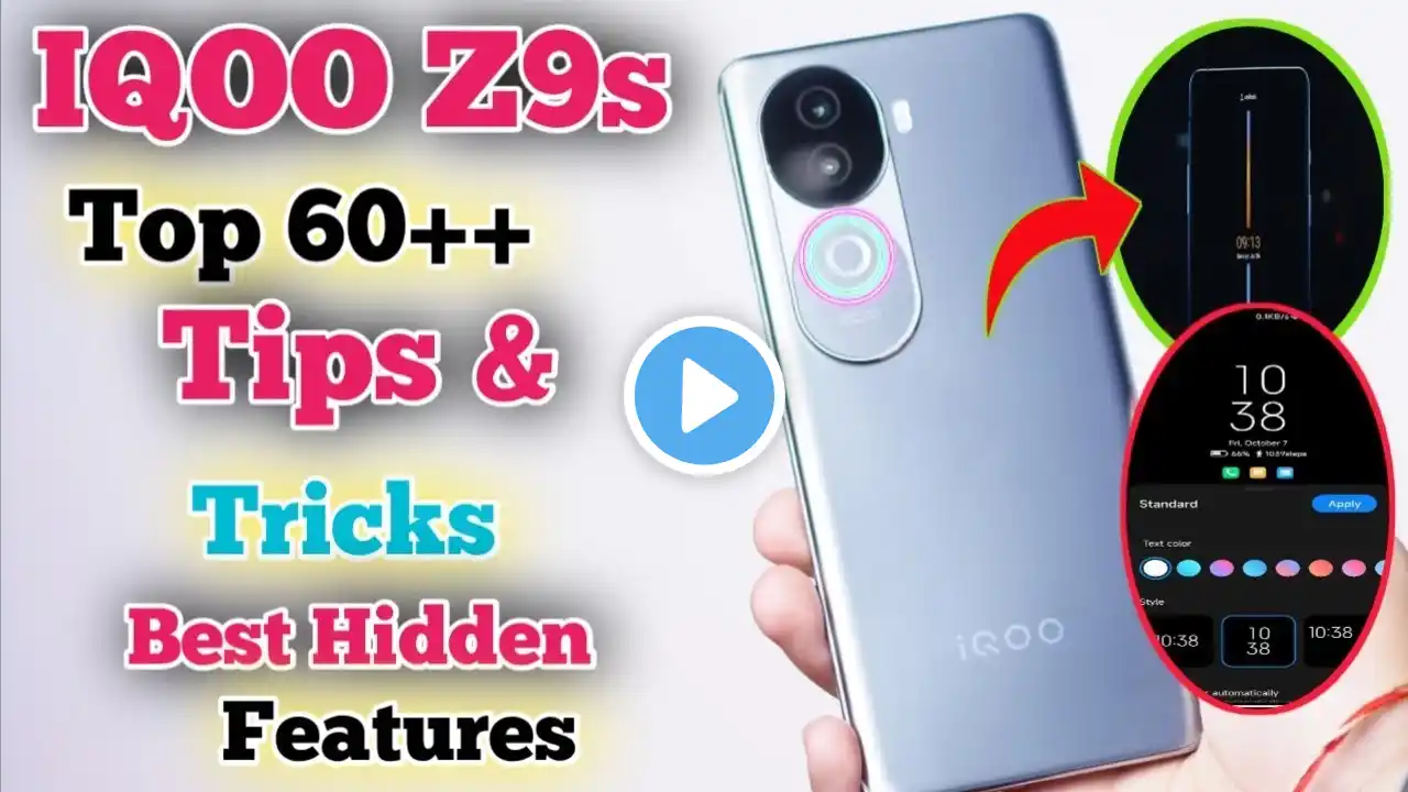 IQOO Z9s Tips And Tricks,Top 60++ Hidden Features in Hindi,Tips And Tricks iQOO Z9s 5G,Smart Tips