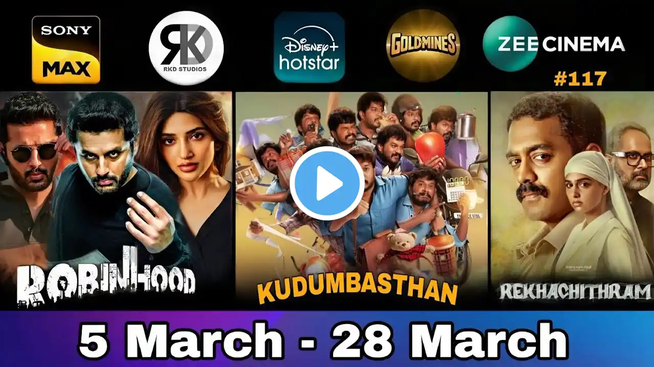 5 Upcoming New South Hindi Dubbed Movies | Confirm Release Date | Robinhood | Kudumbasthan | #117