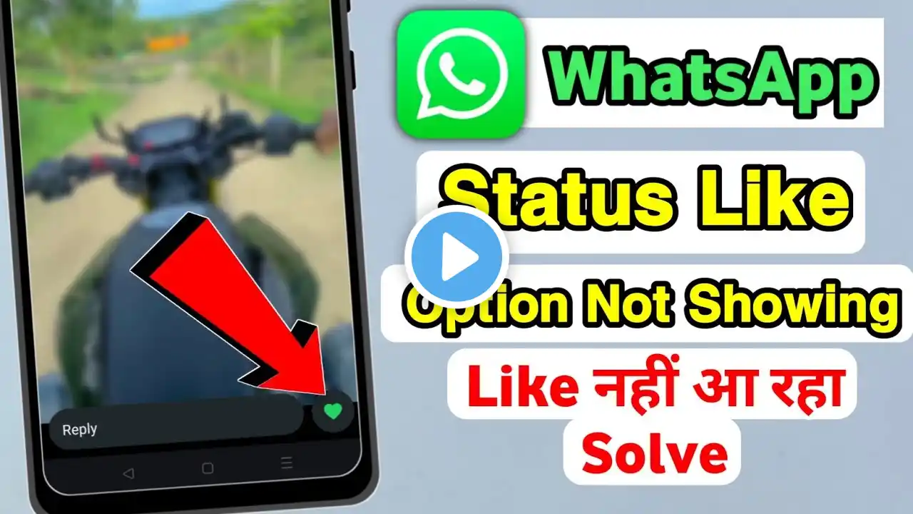 whatsapp status like option not showing | status like option not showing on whatsapp