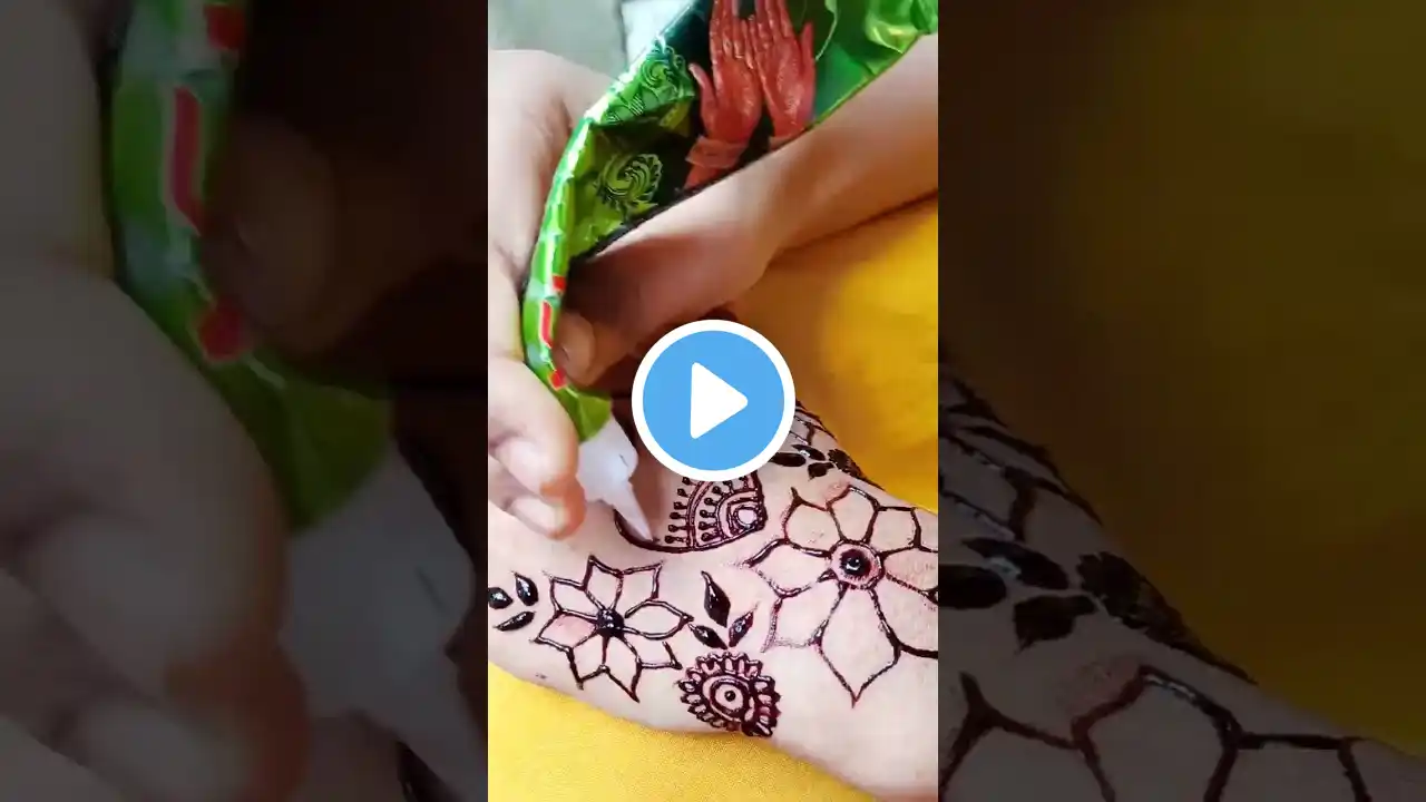 Easy mehendi design for dugra pujo 😱😍।। মেহেন্দি ডিসাইন #art #shorts #short #youtubeshorts #trending