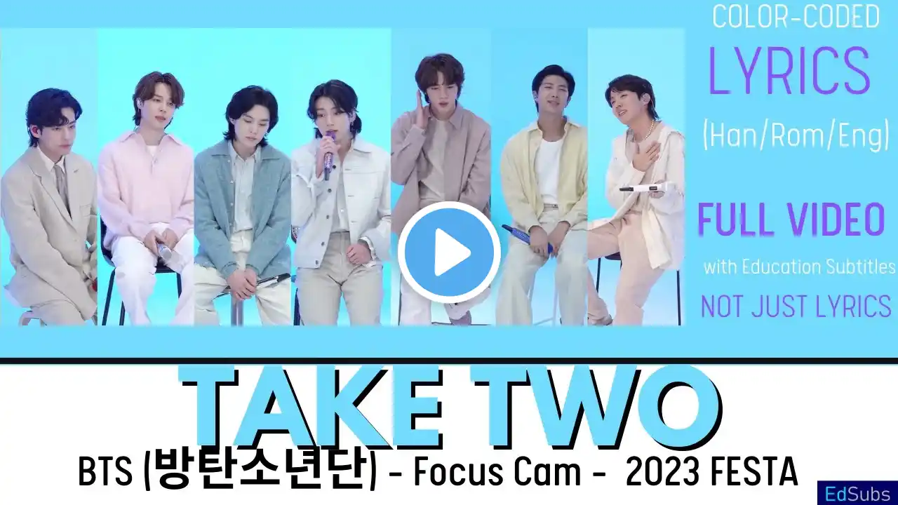 BTS- Take Two - Live Clip - Multi Focus Cam #2023BTSFESTA [ENG] Color Coded Lyrics (가사)  Han/Rom/Eng