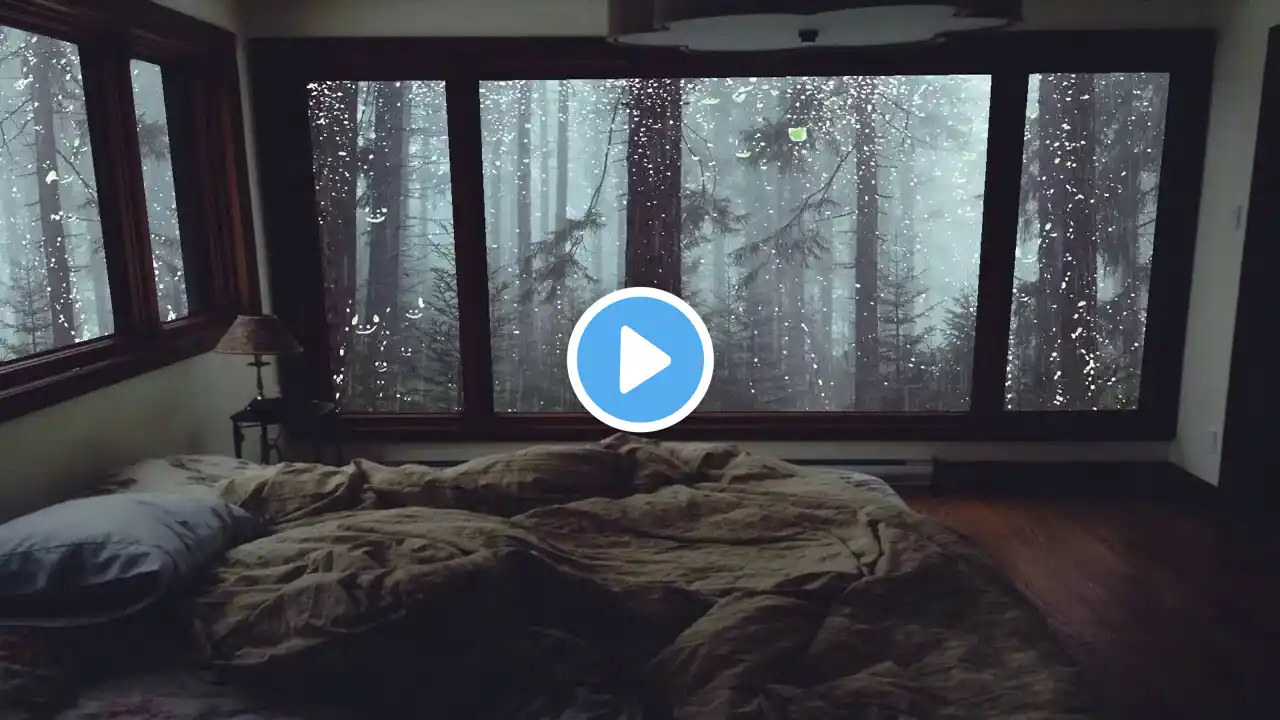 Rain Sounds For Sleeping - 99% Instantly Fall Asleep With Rain & Thunder Sound on Window At Night #6