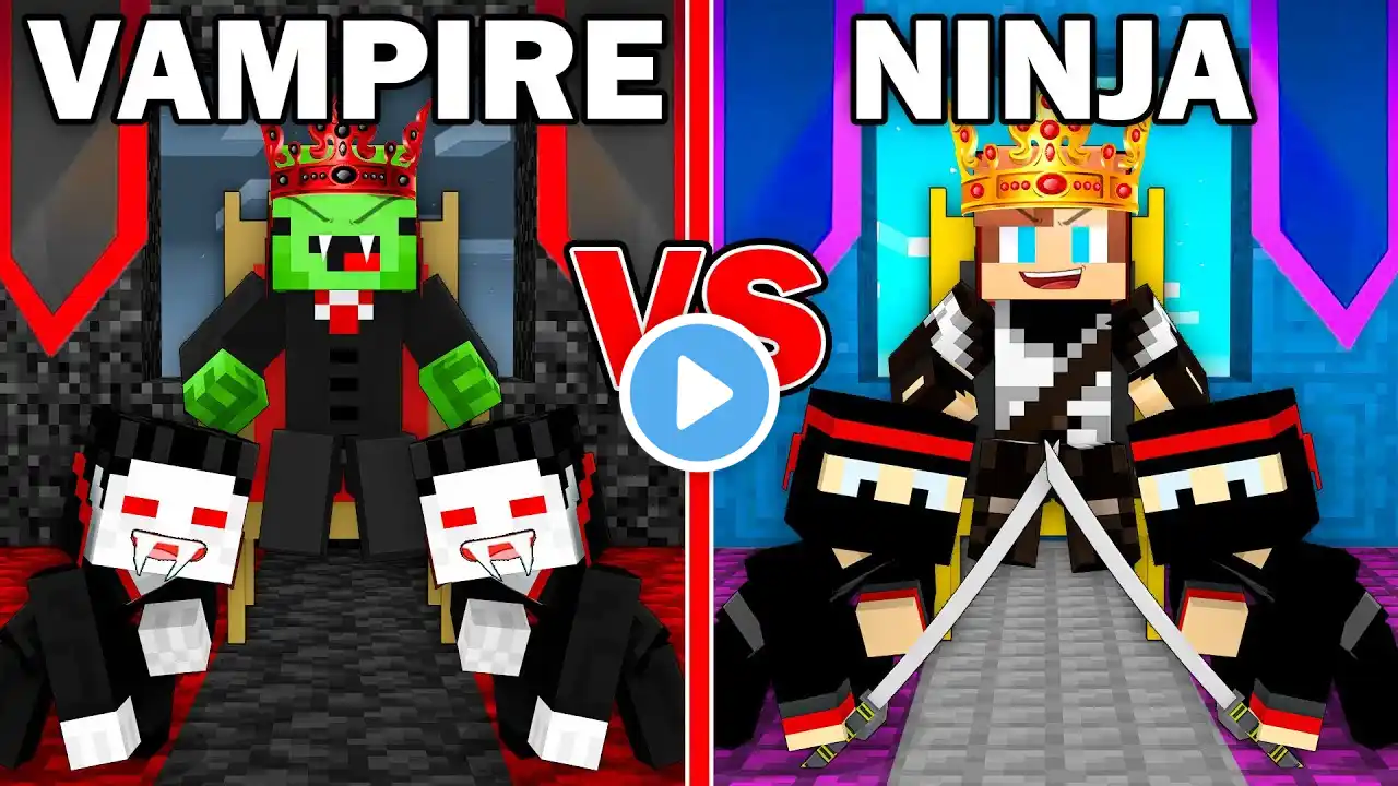 Mikey VAMPIRE vs JJ NINJA King Survival Battle in Minecraft ? (Maizen)