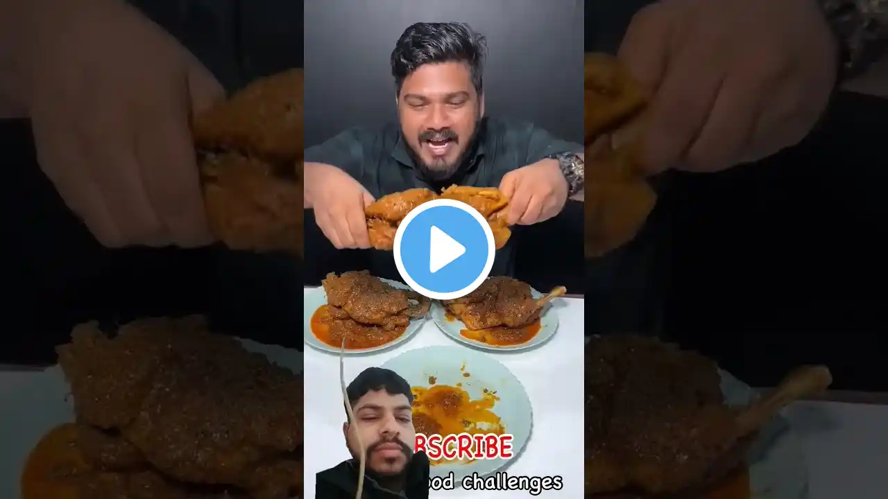 Spicy Desi murgi chicken masala eating challenge 😱😋😱 #spicy #desi #murgi #chicken #masala #video