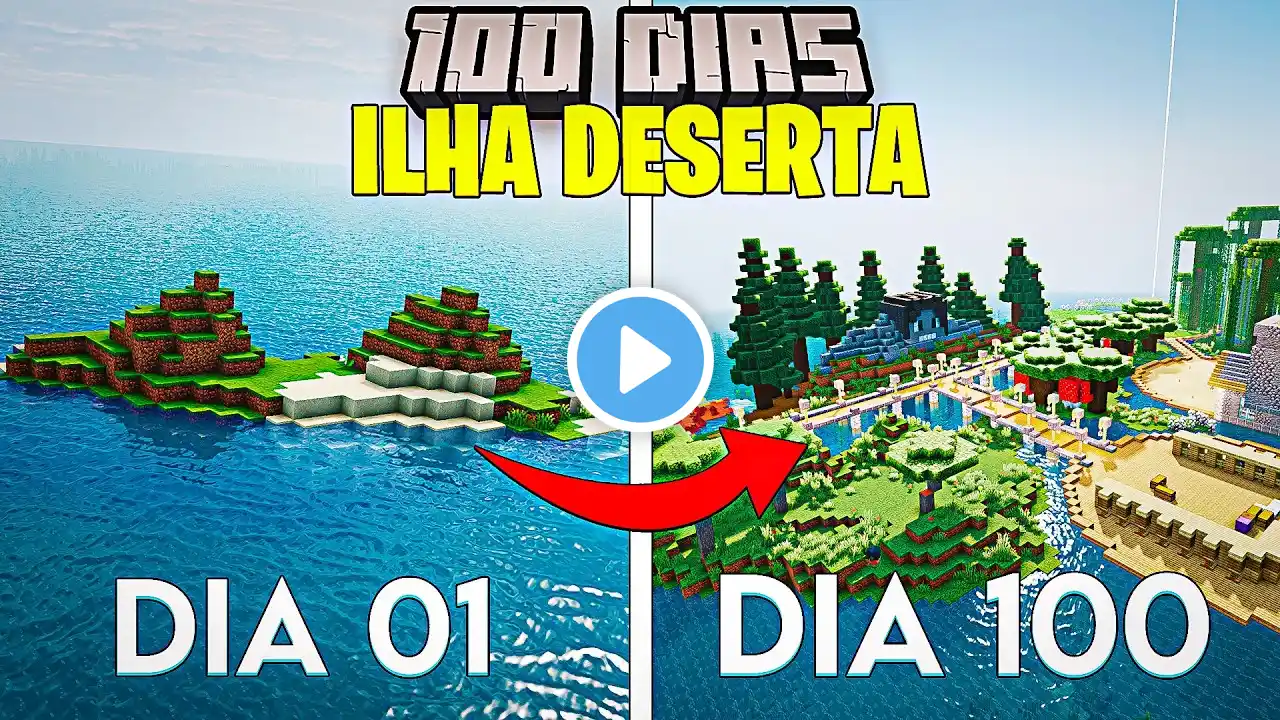 SOBREVIVI 100 DIAS EM UMA ILHA DESERTA NO MINECRAFT 1.21 - O FILME.