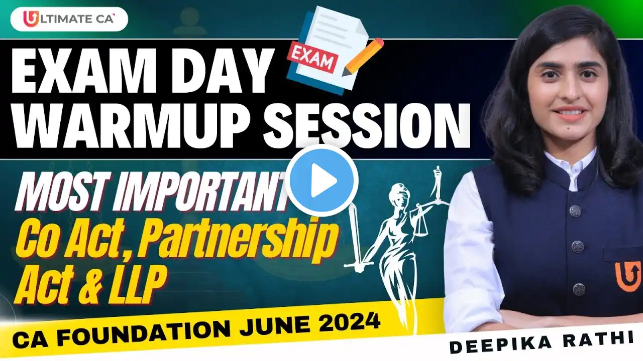 Very Important Questions of CA Foundation June 24  Exams |Deepika Rathi