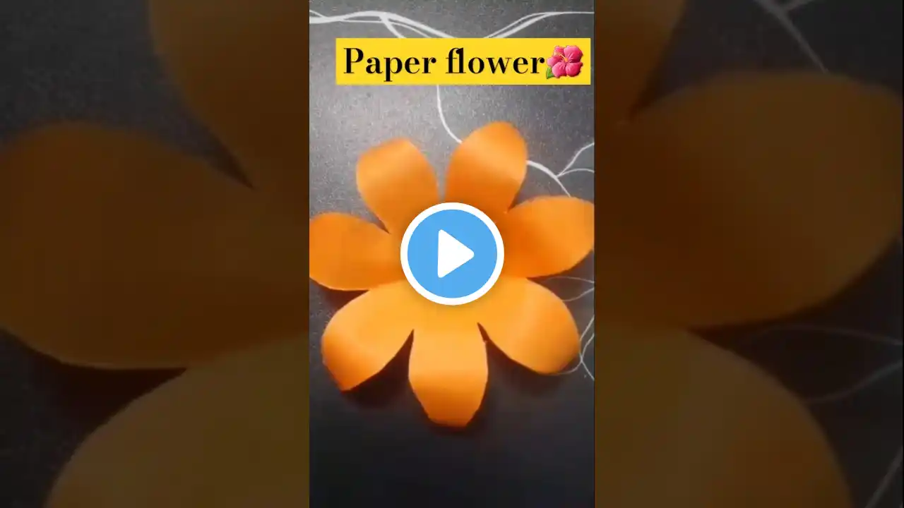 Easy and simple paper flower #paper flower #diy #flower #shorts #ytshorts